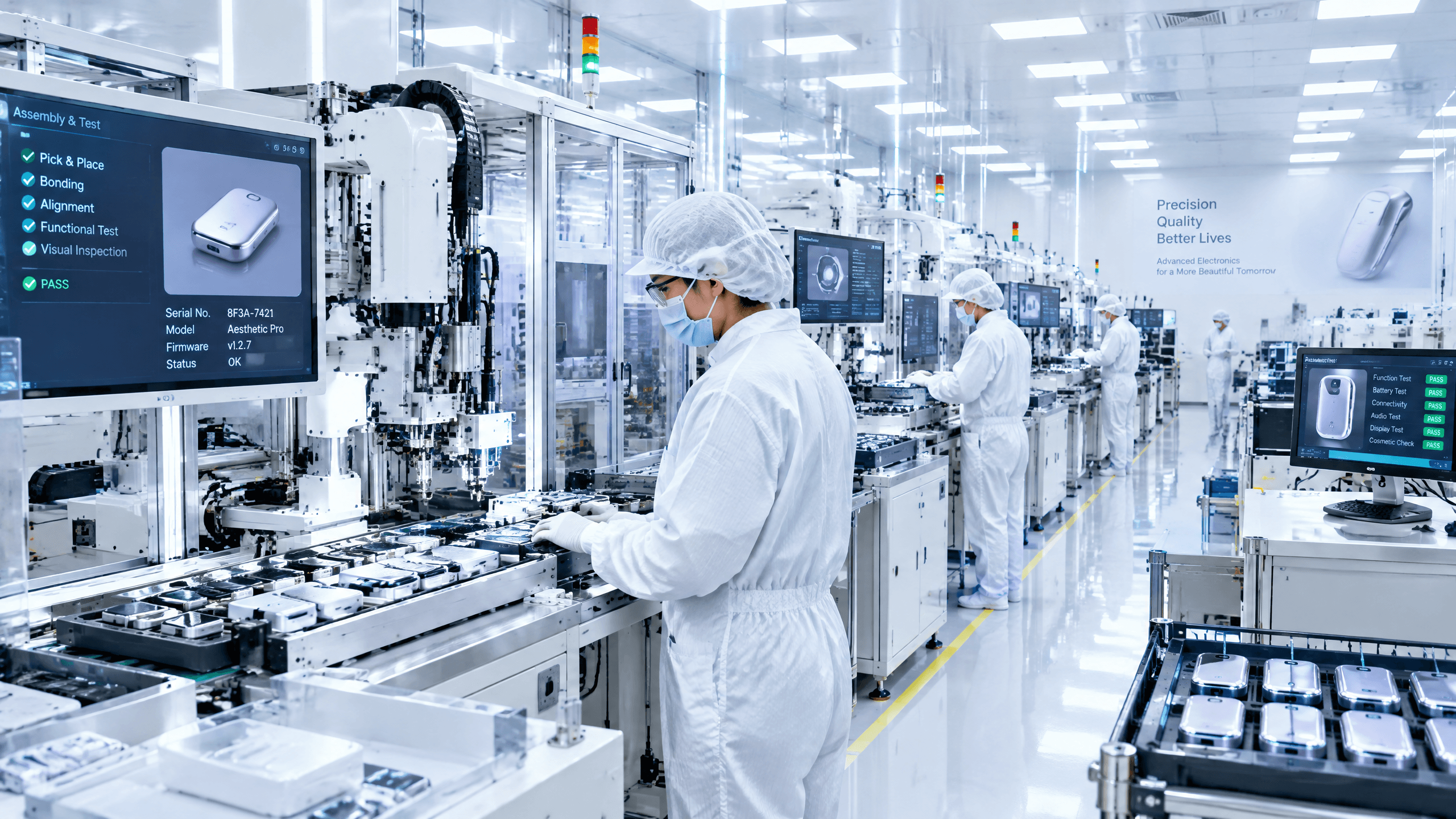 Precision electronics cleanroom and assembly facility